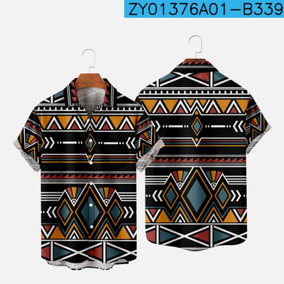 Tricou hawaian pentru bărbați Y2K Hombre Cămașă de modă Vintage 3D imprimat confortabil, casual, cu mânecă scurtă, haine supradimensionate pentru plajă