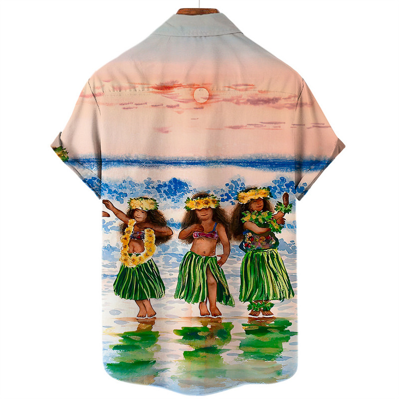 Havajske košulje za 2022. Muške majice s 3d printom Ulična odjeća za plažu Kratkih rukava Ležerne majice Ljetna odjeća
