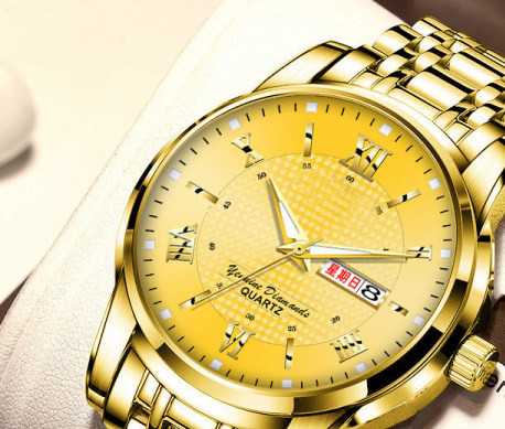 Neperšlampamas vyriškas laikrodis – šviečiantis apvaliu ciferblatu