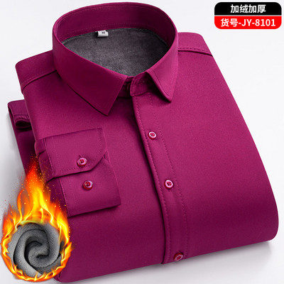 New Winter Plus Cămașă groasă și caldă cu imprimeu din catifea Cămașă casual în carouri de afaceri, la modă clasică, haine de marcă de înaltă calitate