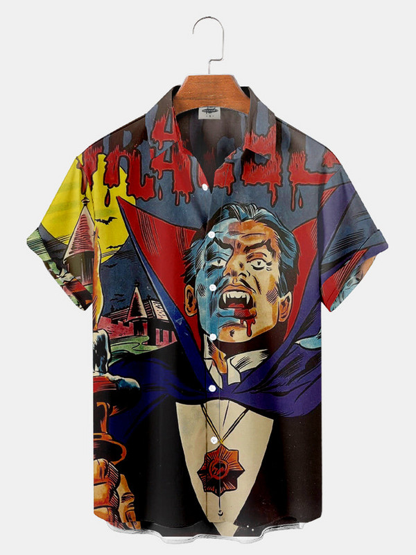 Molilulu VYRIŠKAI HELOVYNO Siaubo personažų marginimo marškinėliai