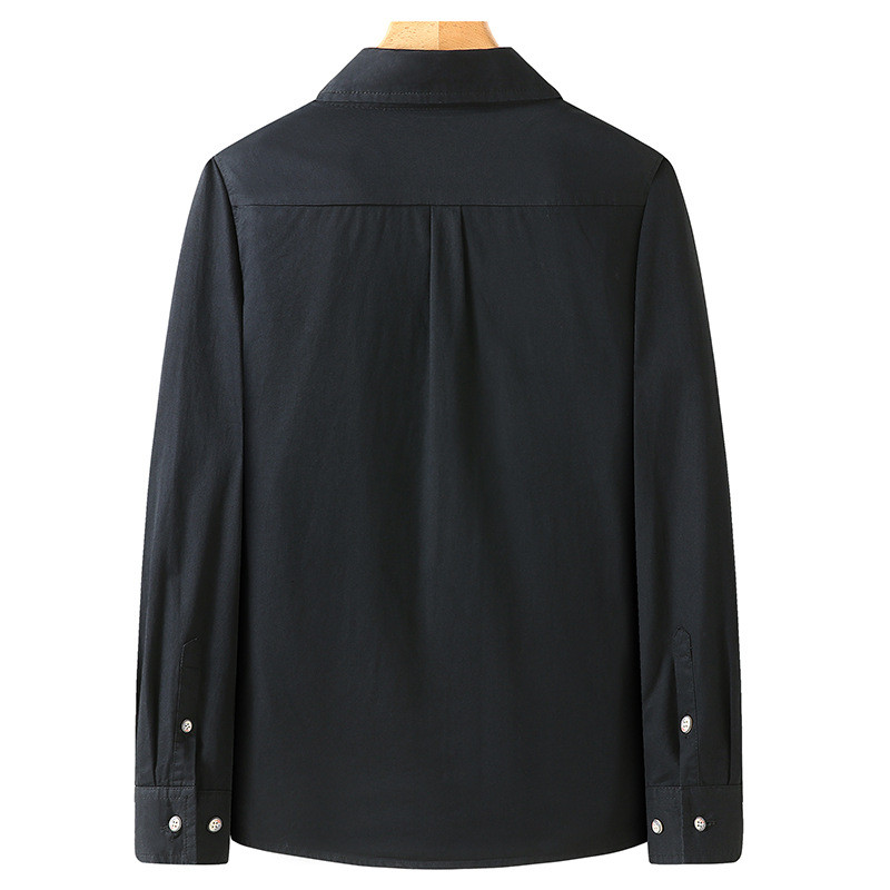 Őszi új férfi molett 8XL szögletes galléros pamut munka hosszú ujjú ing kabát férfi fekete ingek férfiaknak 7XL 6XL