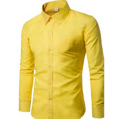 2022-es új férfi ing hosszú ujjú karcsúsított férfi ingek Designer kiváló minőségű tömör férfi ruha Fit üzleti ingek zseb nélkül