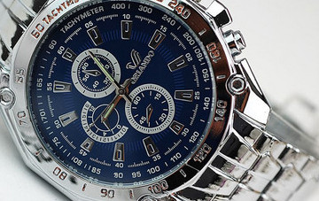 Ceas barbatesc de culoare auriu si argintiu