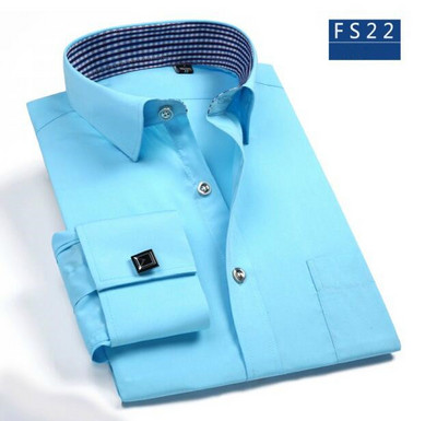 2020, nou sosire, cămașă pentru bărbați cu manșetă franceză, cămașă de rochie albă, pentru bărbat, cu mâneci lungi, îmbrăcăminte formală solidă, camisa masculină DS190