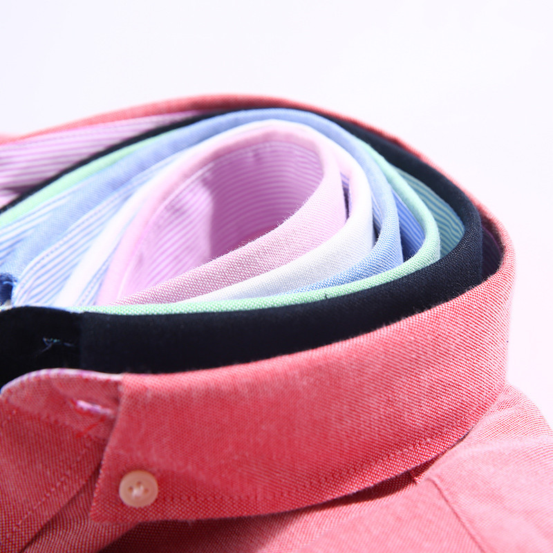 Cămașă pentru bărbați cu mânecă scurtă Oxford 2020 Cămăși noi la modă Cămăși cauzale Galben Alb Albastru Roz Cămăși pentru bărbați Haine de marcă DS407