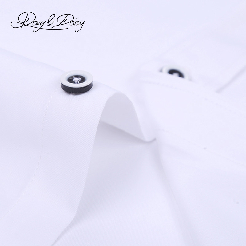 2020-as újdonság férfi ing mandarin gallér hosszú ujjú klasszikus masszív ing férfi karcsú szabású ruha Business camisa masculina DS089