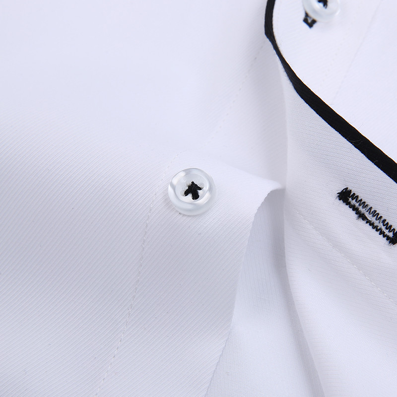 DAVYDAISY Cămașă nouă de vară pentru bărbați, cu mâneci scurte, cămăși solide pentru bărbați, îmbrăcăminte de marcă, cămașă albă de afaceri formală pentru bărbat DS187