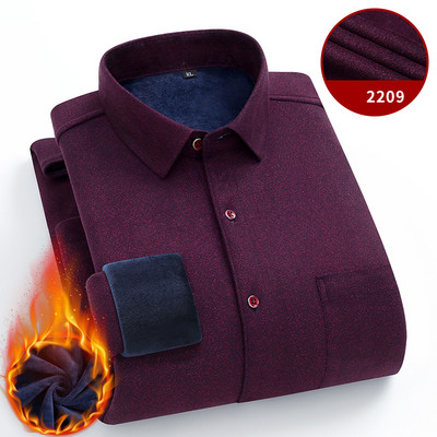 Új ingek férfinak divat kockás őszi téli alkalmi üzleti férfi kétoldalas polár plusz bársony vastag meleg ing Ruházat