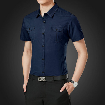 Cămașă militară cu mâneci scurte pentru bărbați, 5XL, ocazional, vară, cămașă militară cu mâneci scurte, din bumbac, pentru bărbați, vara 2022