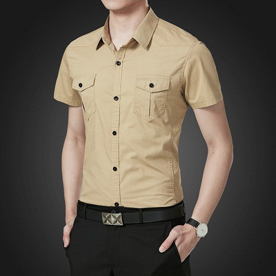 Cămașă militară cu mâneci scurte pentru bărbați, 5XL, ocazional, vară, cămașă militară cu mâneci scurte, din bumbac, pentru bărbați, vara 2022