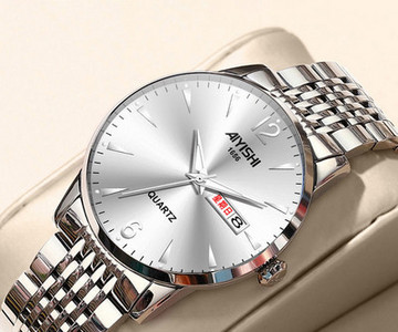 Veekindel meeste käekell helendavate näpunäidetega