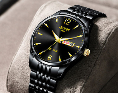 Veekindel meeste käekell helendavate näpunäidetega