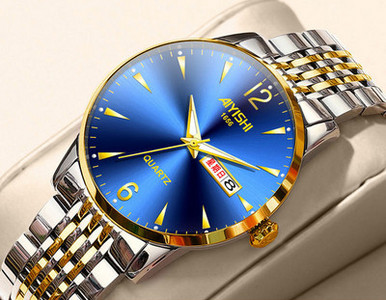 Veekindel meeste käekell helendavate näpunäidetega