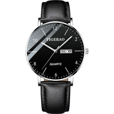 Vyriškas vandeniui atsparus laikrodis su metaline grandinėle