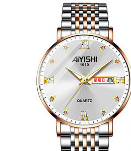 Vyriškas šviečiantis laikrodis - su metaline apyranke