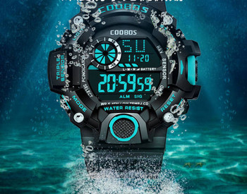 Мъжки електронен часовник - водоустойчив модел