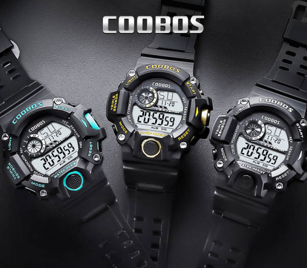 Vyriškas elektroninis laikrodis – atsparus vandeniui modelis