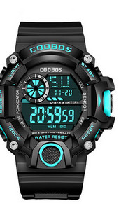 Šviečiantis vandeniui atsparus laikrodis