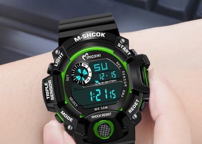 Šviečiantis vandeniui atsparus laikrodis