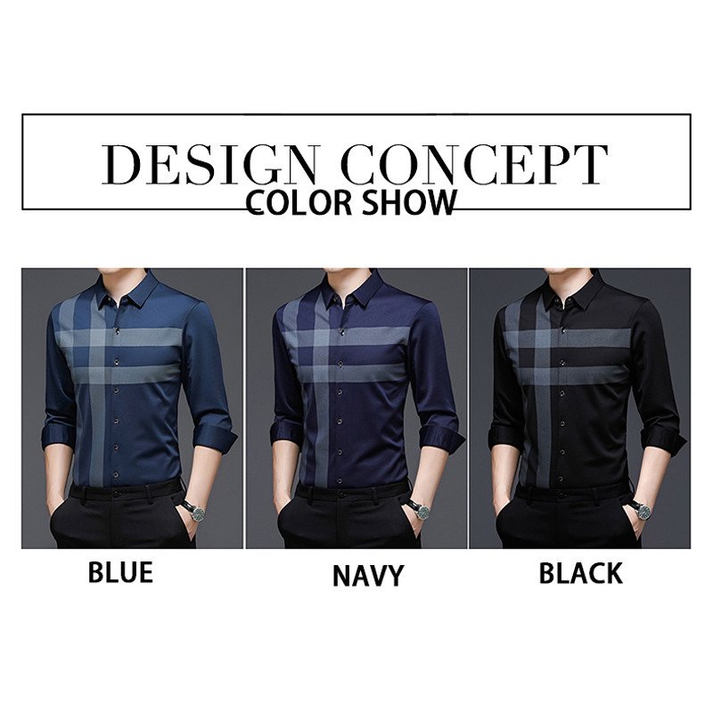 BROWON laisvalaikio vyriški marškiniai 2022 m. pavasario rudens dryžuoto dizaino vintažinio stiliaus marškiniai ilgomis rankovėmis verslo vakarėliui mažinantys raukšles