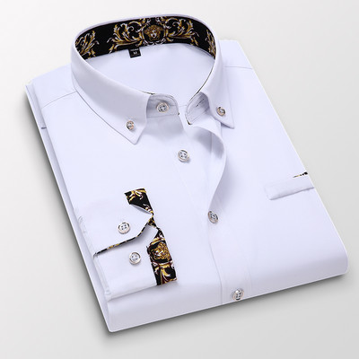 Vyriški drabužiai Atvykimas Vyriški marškiniai Mada Priežastis ilgomis rankovėmis vyriška suknelė Socialinis verslas Prekės ženklo marškiniai Minkšti ravėjimo balti marškiniai