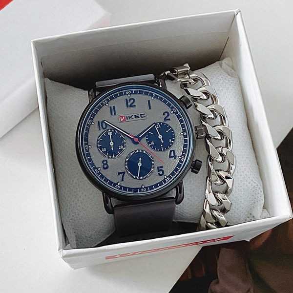 Naujo modelio vyriškas laikrodis - su odiniu dirželiu