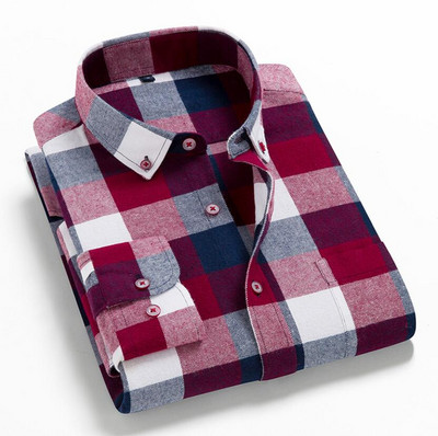 2022 m. 100 % medvilnė Nauji vyriški laisvalaikio marškinėliai ilgomis rankovėmis Šilti vyriški drabužiai Flaneliniai languoti marškiniai Vyriški plius dydis 3XL 4XL