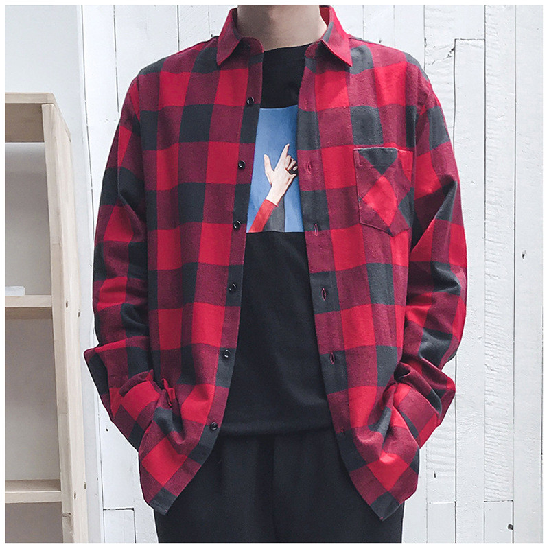 2022 m. 100 % medvilnė Nauji vyriški laisvalaikio marškinėliai ilgomis rankovėmis Šilti vyriški drabužiai Flaneliniai languoti marškiniai Vyriški plius dydis 3XL 4XL