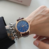 Elegantiškas vyriškas laikrodis – su odiniu apyranke