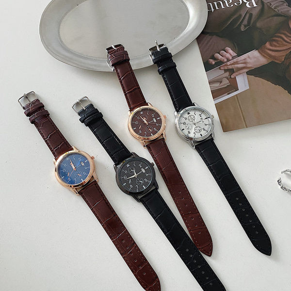 Elegantiškas vyriškas laikrodis – su odiniu apyranke