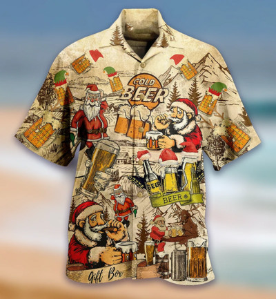 Hawaii ing 3d nyomtatású sör Rövid ujjú kubai ing Beach Wear póló Top Party Vintage Stílus Férfi Női Férfi Ruházat