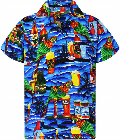 Hawaii ing 3d nyomtatású sör Rövid ujjú kubai ing Beach Wear póló Top Party Vintage Stílus Férfi Női Férfi Ruházat