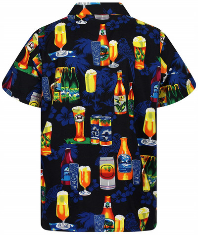 Hawaii ing 3d nyomtatású sör Rövid ujjú kubai ing Beach Wear póló Top Party Vintage Stílus Férfi Női Férfi Ruházat