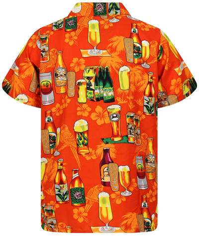 Hawaii ing 3d nyomtatású sör Rövid ujjú kubai ing Beach Wear póló Top Party Vintage Stílus Férfi Női Férfi Ruházat