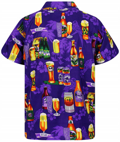 Hawaii ing 3d nyomtatású sör Rövid ujjú kubai ing Beach Wear póló Top Party Vintage Stílus Férfi Női Férfi Ruházat