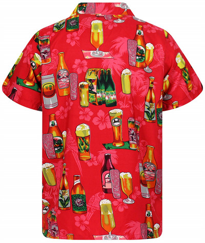 Hawaii ing 3d nyomtatású sör Rövid ujjú kubai ing Beach Wear póló Top Party Vintage Stílus Férfi Női Férfi Ruházat