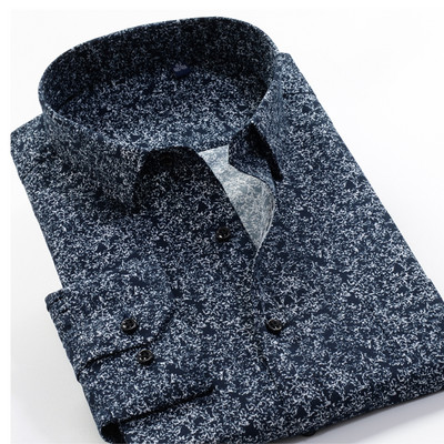 Velika veličina 8XL 9XL 10XL VROKINO brend 2022 Vintage cvjetni print dugih rukava muška poslovna ležerna haljina Modna klasična košulja