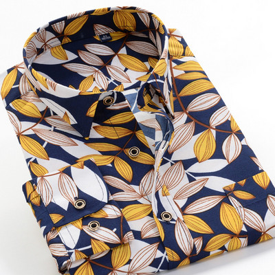 Velika veličina 8XL 9XL 10XL VROKINO brend 2022 Vintage cvjetni print dugih rukava muška poslovna ležerna haljina Modna klasična košulja