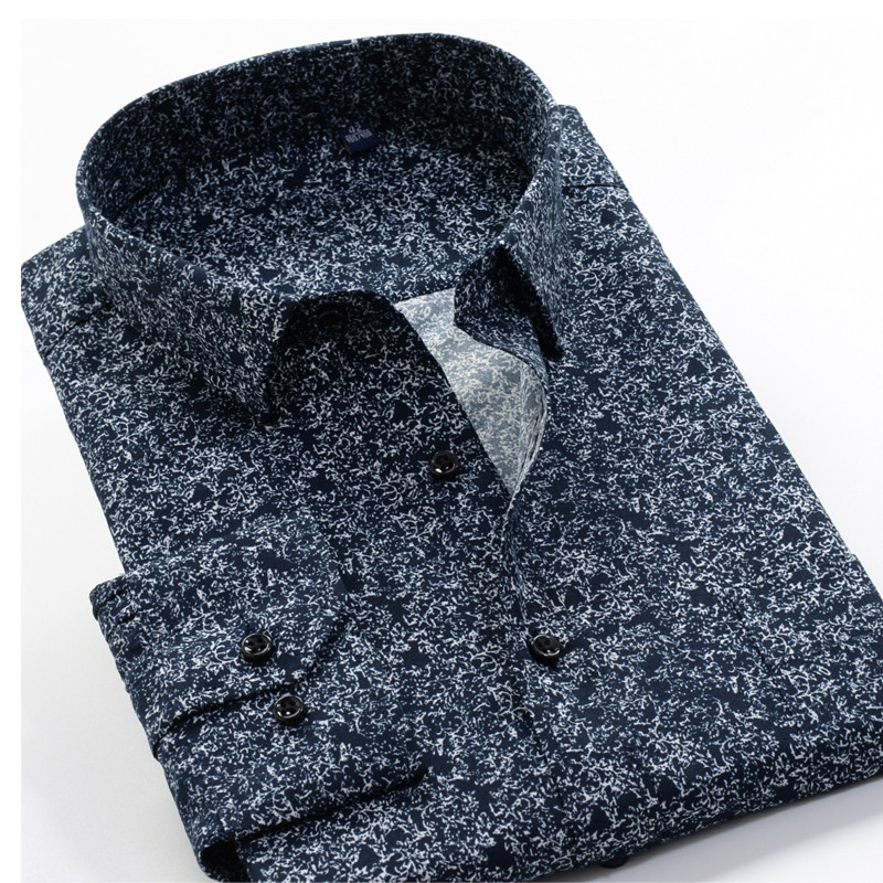 Velika veličina 8XL 9XL 10XL VROKINO brend 2022 Vintage cvjetni print dugih rukava muška poslovna ležerna haljina Modna klasična košulja