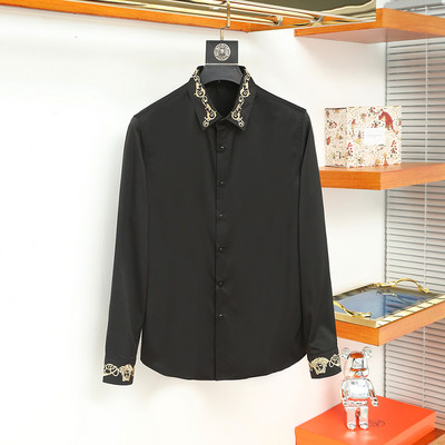 Hímzett üzleti temperamentum ing Férfi, hosszú ujjú, alkalmi, teljesen passzoló alsó ing Divatos, jóképű, nagy méretű kabátfelső