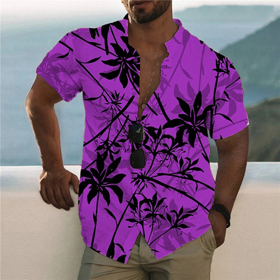 Nyári hawaii trópusi ing férfiaknak 3d nyomott férfi kókuszfa ing túlméretezett felsők póló férfi strandblúz 5xl Camisa