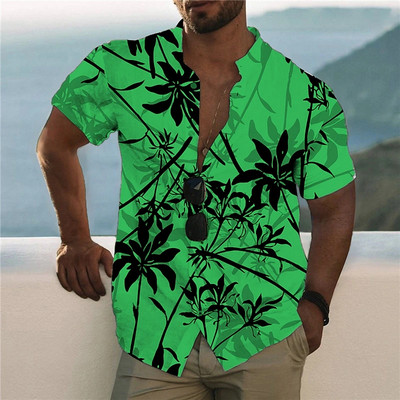 Nyári hawaii trópusi ing férfiaknak 3d nyomott férfi kókuszfa ing túlméretezett felsők póló férfi strandblúz 5xl Camisa