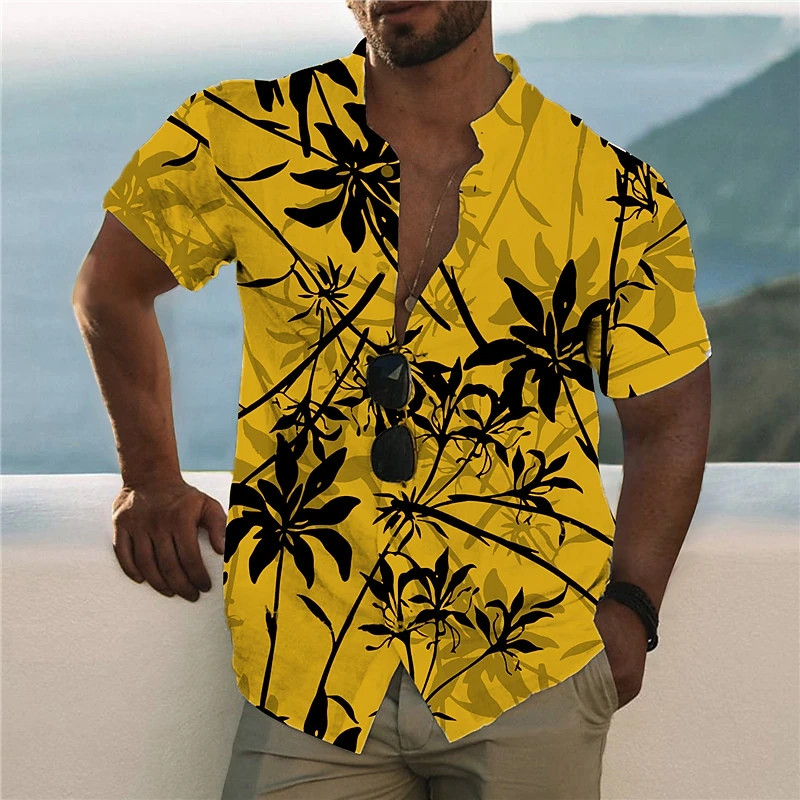 Nyári hawaii trópusi ing férfiaknak 3d nyomott férfi kókuszfa ing túlméretezett felsők póló férfi strandblúz 5xl Camisa