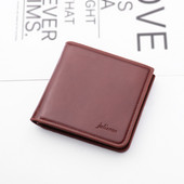 Maža odinė piniginė su užrašu vyrams