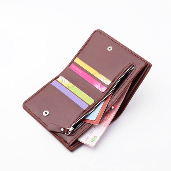 Maža odinė piniginė su užrašu vyrams