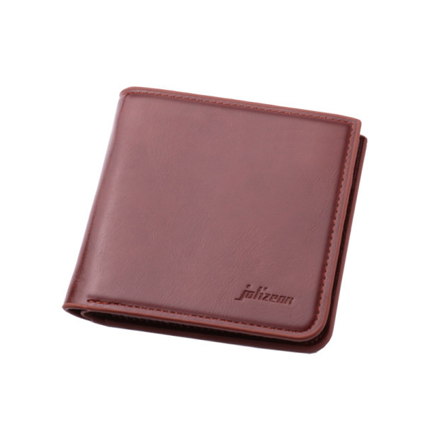 Maža odinė piniginė su užrašu vyrams