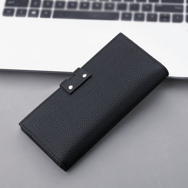 Vyriška piniginė iš eko odos su sagomis ir metaliniu elementu