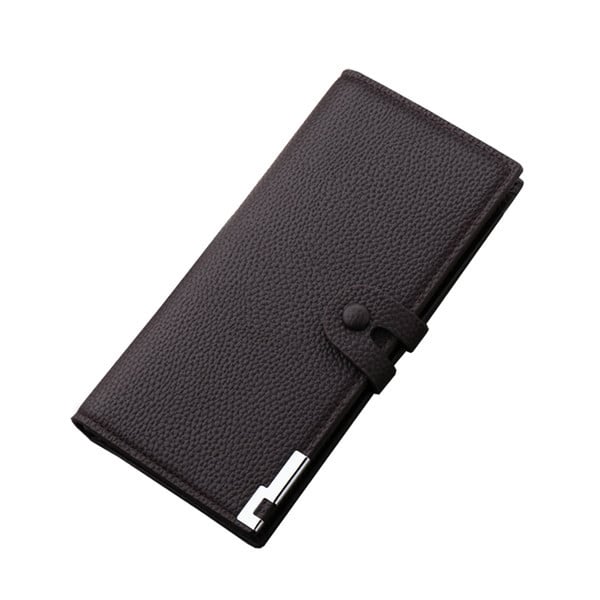 Vyriška piniginė iš eko odos su sagomis ir metaliniu elementu