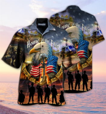 Ανδρικό μπλουζάκι Hawaii Retro American Flag Veteran Camo Top 3D print πουκάμισο καλοκαιρινό υπερμεγέθη κοντό μανίκι Skull Scorpion